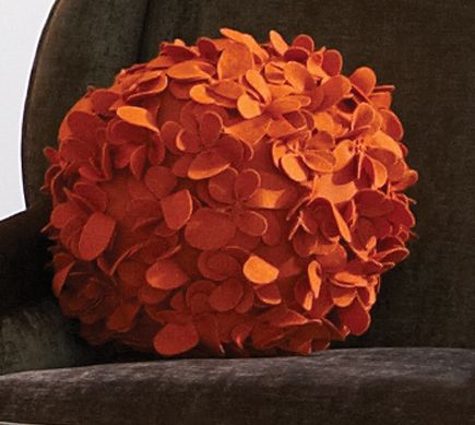 Global Views Tangelo Designer Ball Pillow